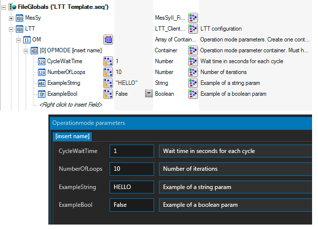 Operation Mode Parameter Compare