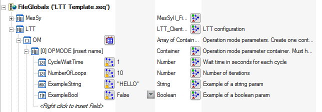 Operation Mode Parameter