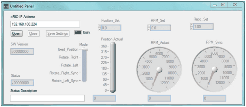 DLL test panel before connecting