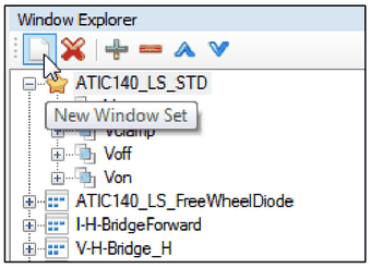 Window Explorer toolbar with the New Window Set button
