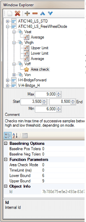 Window Explorer with window set tree, window boundary controls, comment editor and property editor