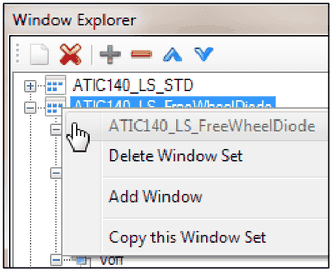 Window Explorer context menu of window set ATIC140_LS_FreeWheelDiode