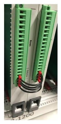 Two SPM-021604-MX modules with columns linked on the breakout connectors