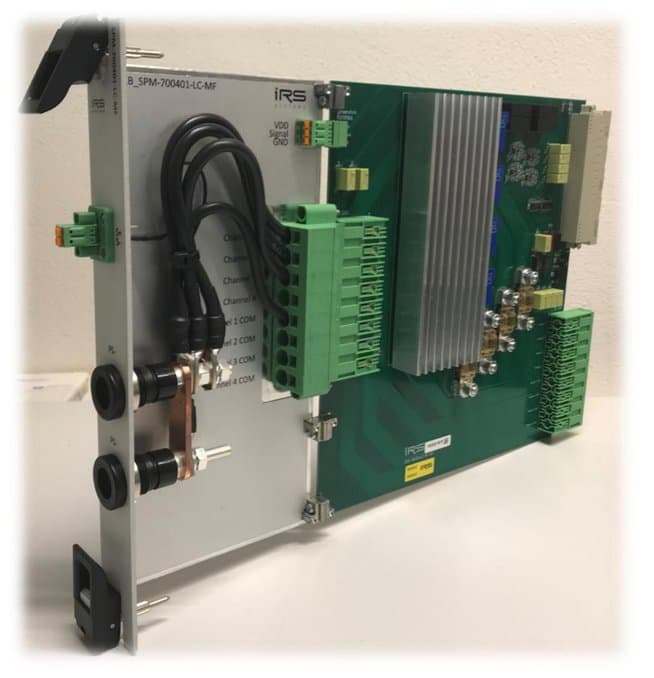 SPM-700401-LC-MF configured for switching power supply outputs to the DUT
