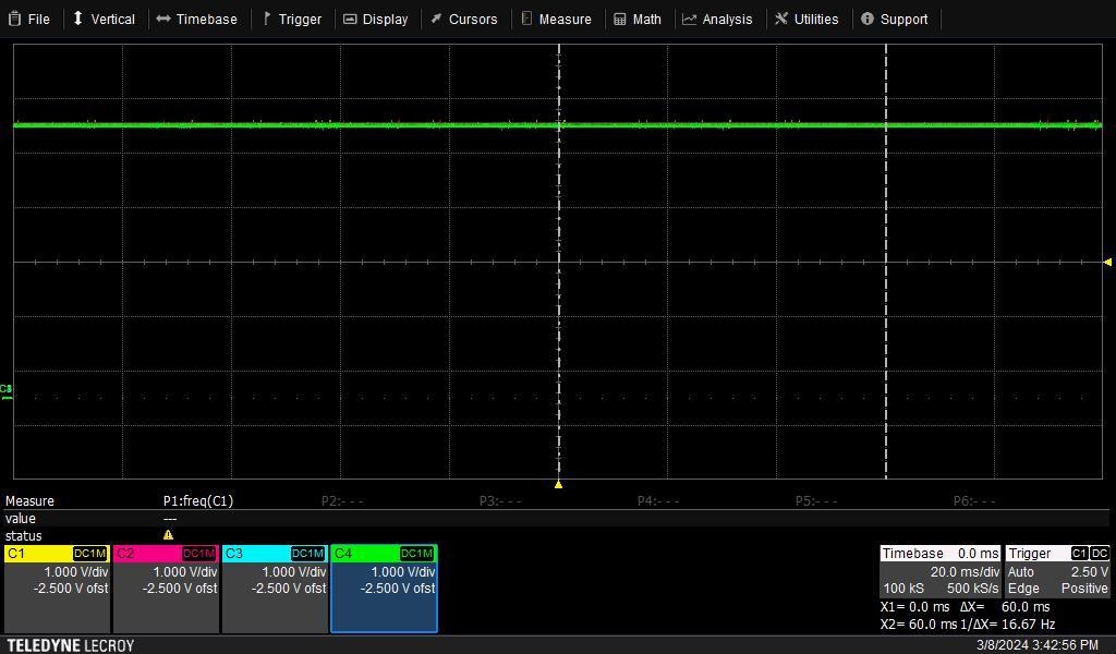 Oscilloscope capture with V Stativ 5 V