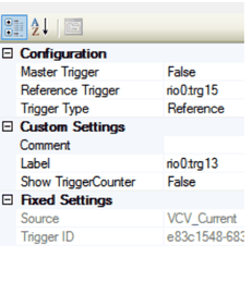 Eigenschaften eines Referenztriggers
