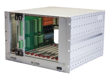 SP-1200 Mainframe, Ansicht von der Seite der Schaltmodule